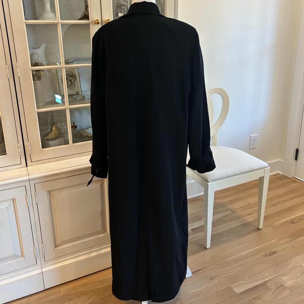Anne Klein Black Trench/Winter Coat Sz 8 - Picture 2 of 9